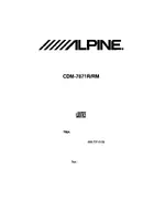 ALPINE CDE-7860R